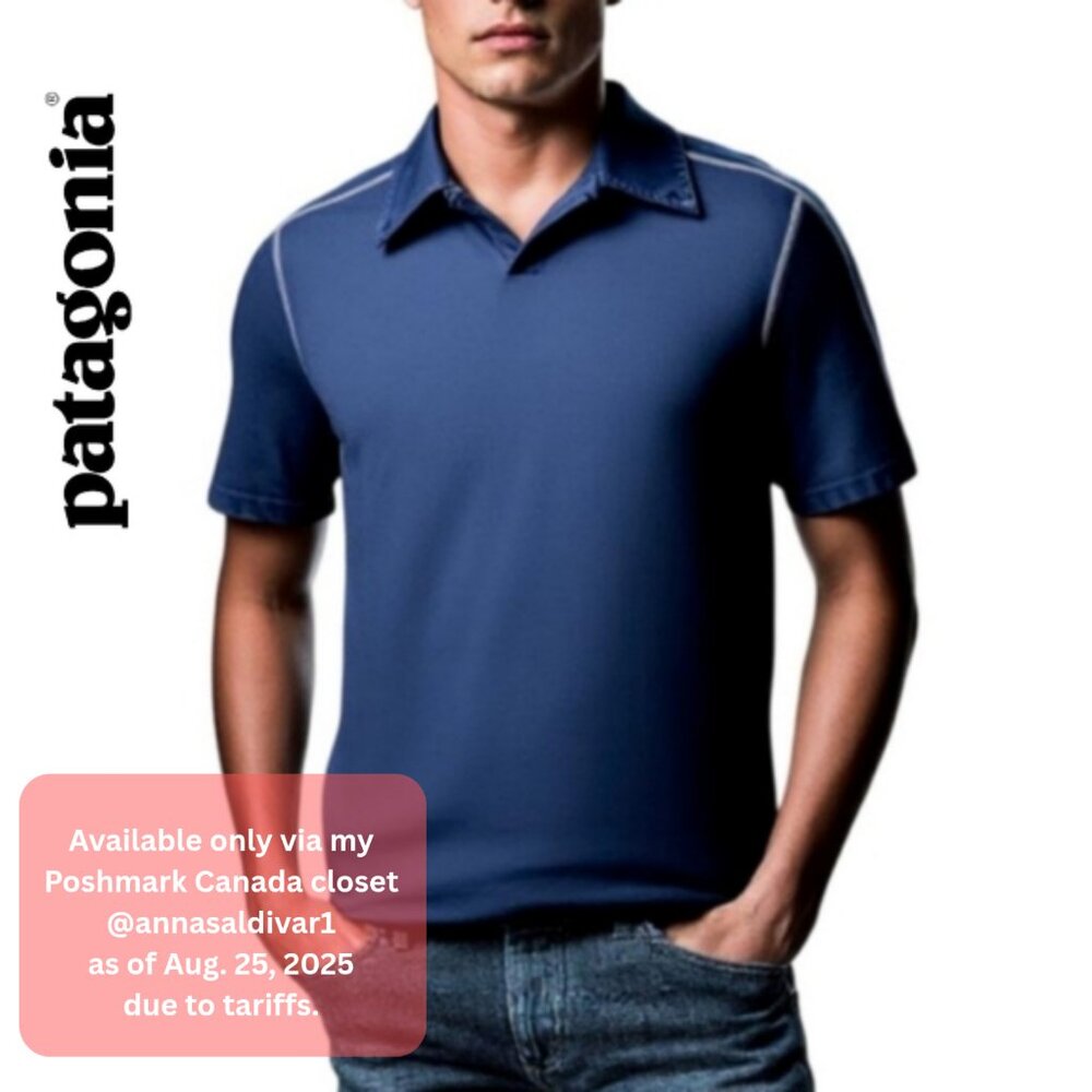 XS Patagonia Polo Shirt Men's - Blue